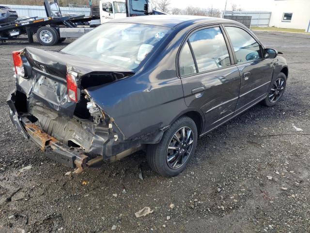 2HGES16555H590645 - 2005 HONDA CIVIC LX BLACK photo 3