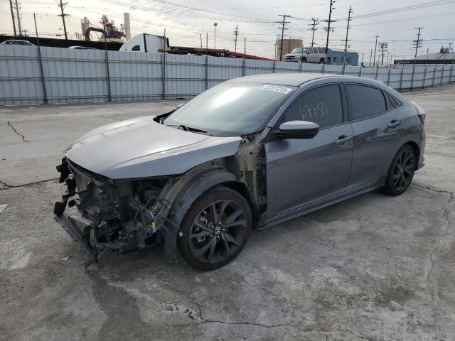 SHHFK7G49JU206277 - 2018 HONDA CIVIC SPORT GRAY photo 1