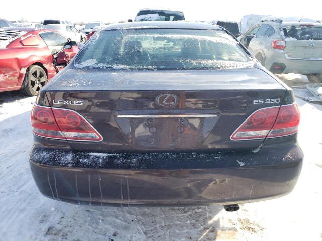 JTHBA30G155088165 - 2005 LEXUS ES 330 BURGUNDY photo 6