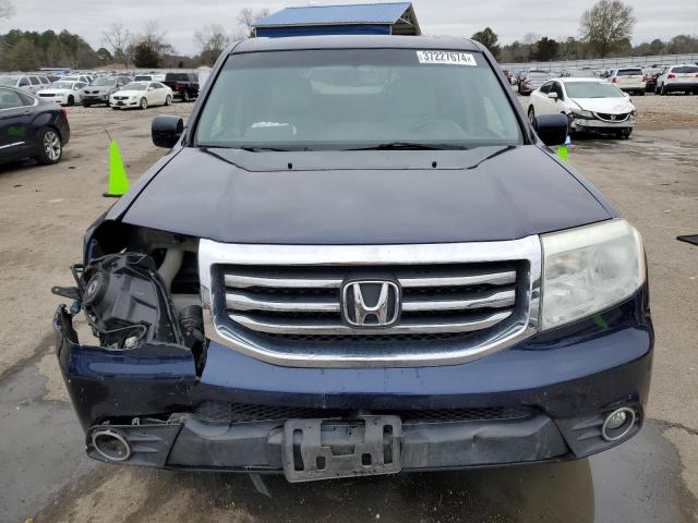 5FNYF3H79DB015401 - 2013 HONDA PILOT EXLN BLUE photo 5