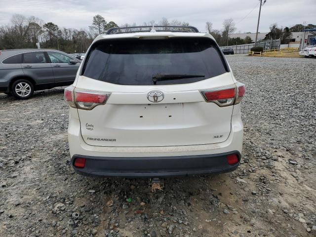 5TDKKRFH8FS087981 - 2015 TOYOTA HIGHLANDER XLE WHITE photo 6