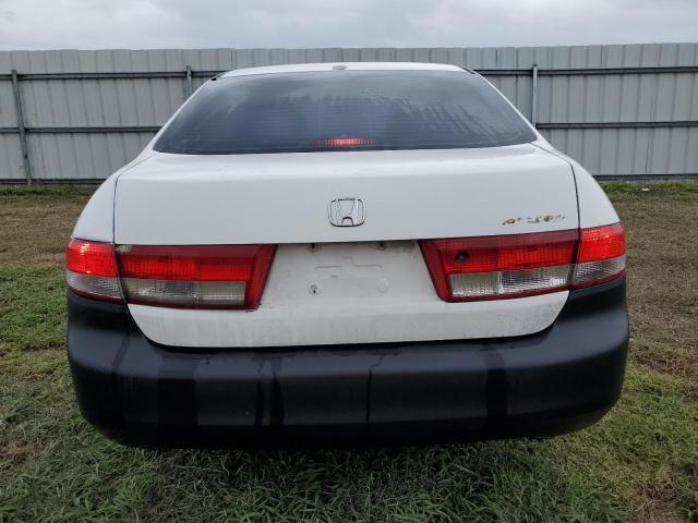 1HGCM56393A066255 - 2003 HONDA ACCORD LX WHITE photo 6