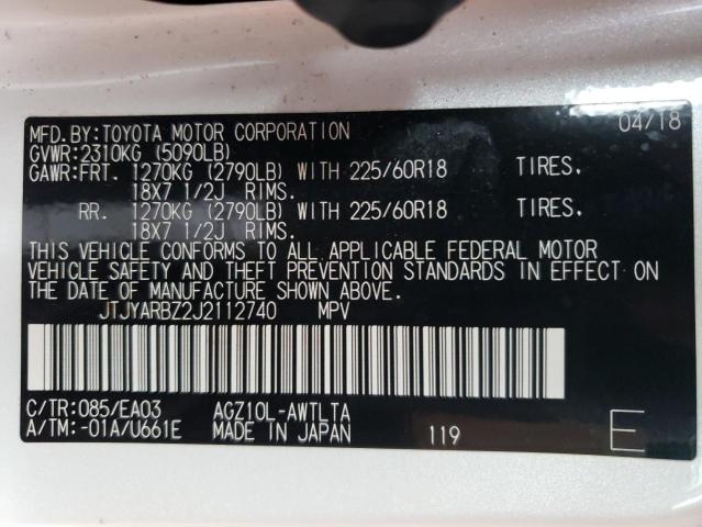 JTJYARBZ2J2112740 - 2018 LEXUS NX 300 BASE 白色 照片 13