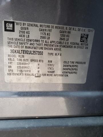 3GKALTEV2JL257350 - 2018 GMC TERRAIN SLE GRAY photo 13