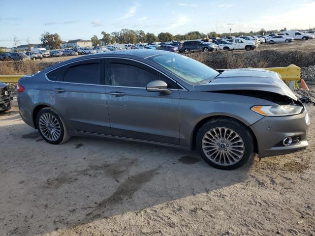 3FA6P0D92ER372077 - 2014 FORD FUSION TITANIUM GRAY photo 4