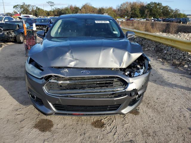 3FA6P0D92ER372077 - 2014 FORD FUSION TITANIUM GRAY photo 5