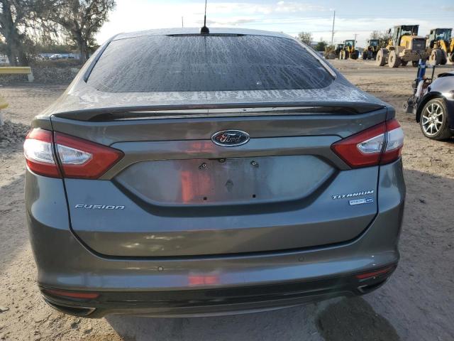 3FA6P0D92ER372077 - 2014 FORD FUSION TITANIUM GRAY photo 6