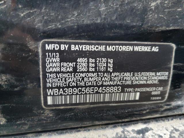 WBA3B9C56EP458883 - 2014 BMW 335 XI BLACK photo 12