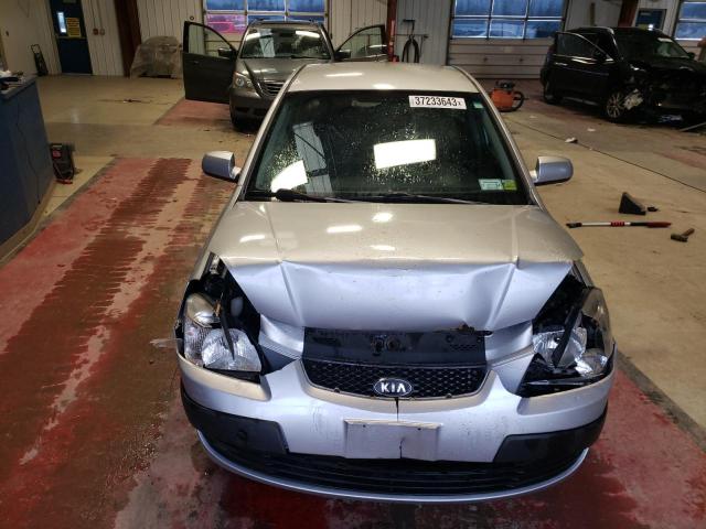 KNADE123X76203630 - 2007 KIA RIO BASE SILVER photo 5