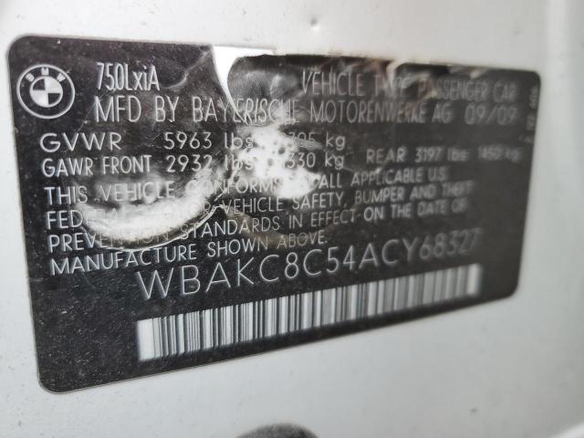 WBAKC8C54ACY68327 - 2010 BMW 750 LI XDRIVE 白色 照片 12