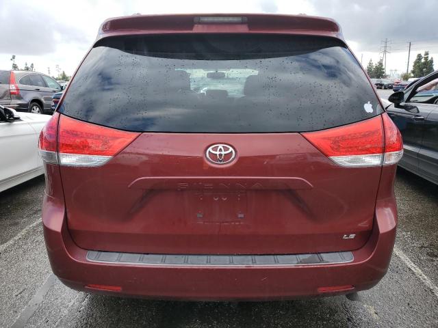 5TDKK3DC5ES446206 - 2014 TOYOTA SIENNA LE BURGUNDY photo 6