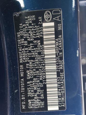 2T1KR32E45C340015 - 2005 TOYOTA MATRIX XR 蓝色 照片 12