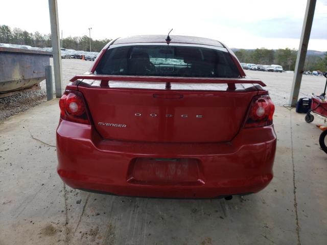 1C3CDZAB9EN188053 - 2014 DODGE AVENGER SE RED photo 6