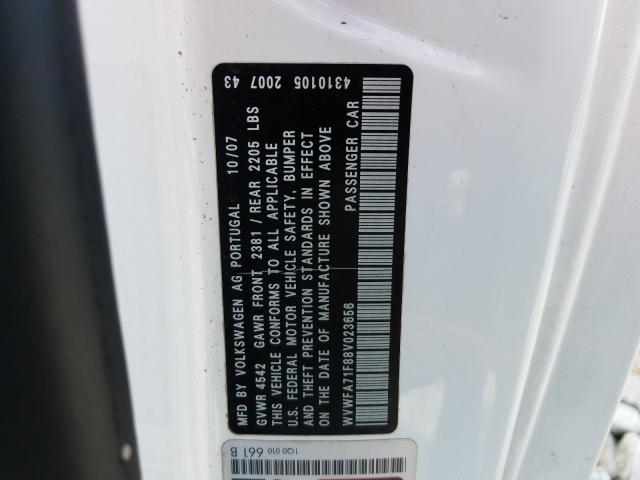 WVWFA71F88V023656 - 2008 VOLKSWAGEN EOS LUX  zdjęcie 10