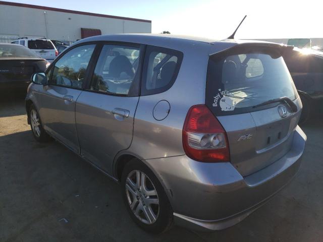 JHMGD38608S049999 - 2008 HONDA FIT SPORT SILVER photo 2