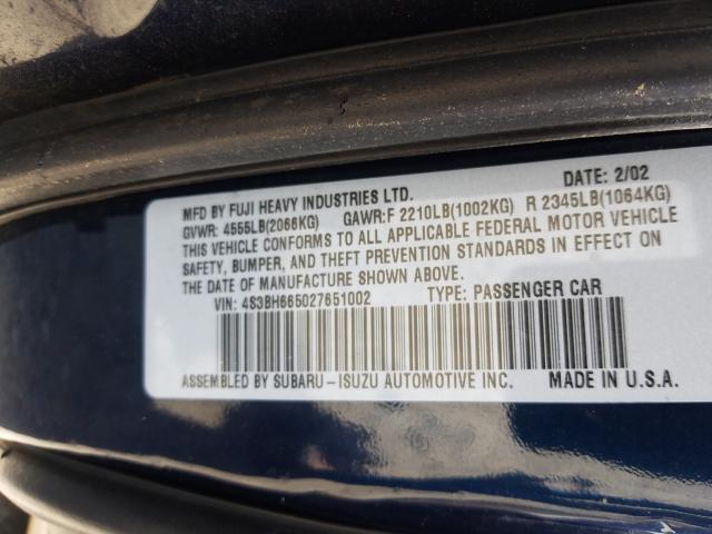 4S3BH675736636518 - 2003 SUBARU LEGACY OUTBACK AWP  照片 10