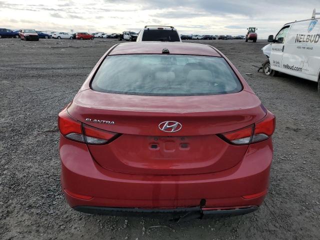 KMHDH4AE2GU601050 - 2016 HYUNDAI ELANTRA SE RED photo 6