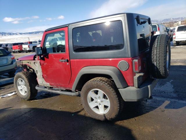 1C4AJWAG6CL155428 - 2012 JEEP WRANGLER SPORT MAROON photo 2