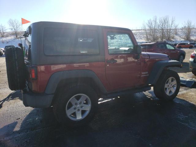 1C4AJWAG6CL155428 - 2012 JEEP WRANGLER SPORT MAROON photo 3