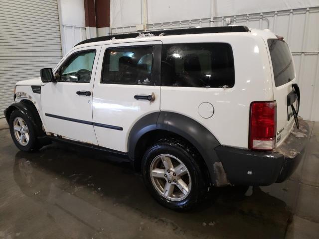 1D8GU28K87W700345 - 2007 DODGE NITRO SXT WHITE photo 2