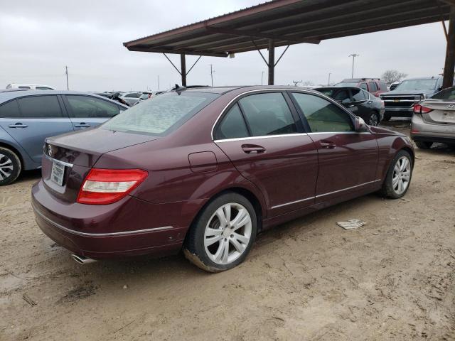 WDDGF54XX8R023784 - 2008 MERCEDES-BENZ C300 300 MAROON photo 3