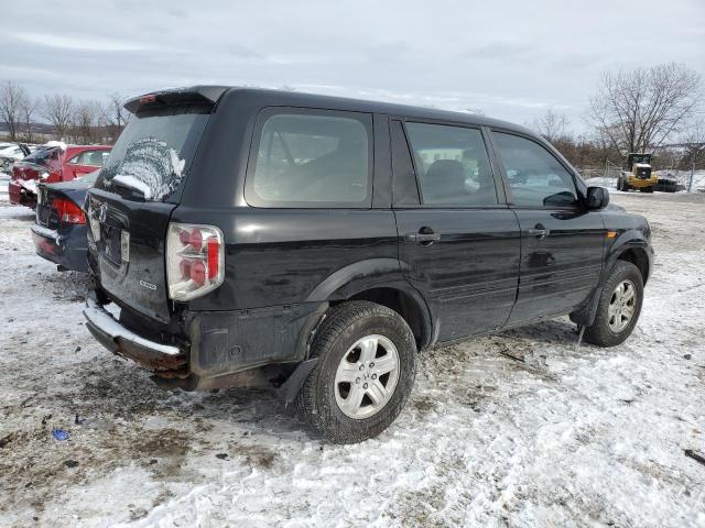 5FNYF18137B003300 - 2007 HONDA PILOT LX BLACK photo 3