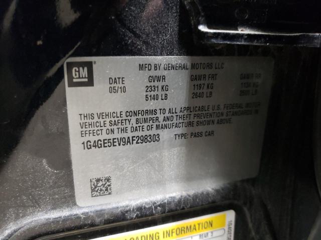 1G4GE5EV9AF298303 - 2010 BUICK LACROSSE CXS 黑色 照片 12