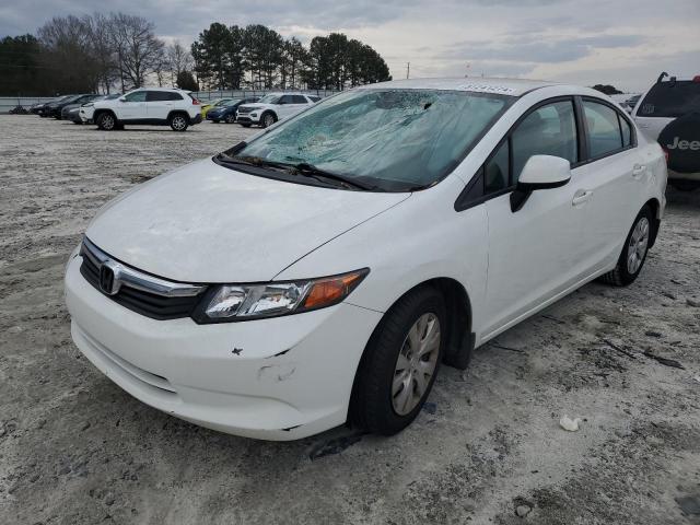 2HGFB2F55CH527889 - 2012 HONDA CIVIC LX WHITE photo 1