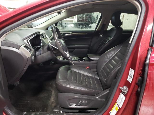 3FA6P0H93FR220501 - 2015 FORD FUSION SE MAROON photo 7