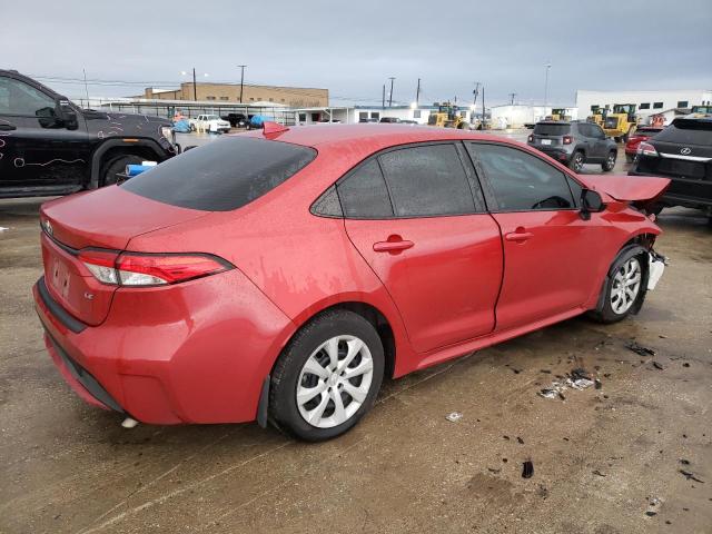 5YFEPMAE9MP266907 - 2021 TOYOTA COROLLA LE RED photo 3