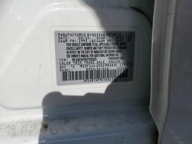 3N1AB7AP9EY256320 - 2014 NISSAN SENTRA S WHITE photo 12