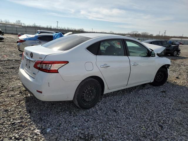 3N1AB7AP9EY256320 - 2014 NISSAN SENTRA S WHITE photo 3