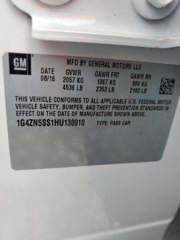 1G4ZN5SS1HU130910 - 2017 BUICK LACROSSE PREFERRED WHITE photo 12