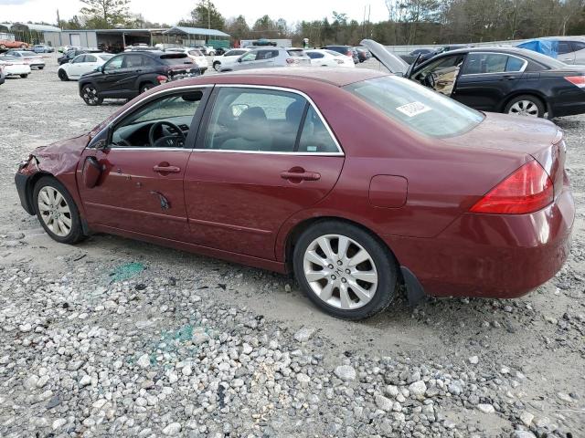 1HGCM56776A065189 - 2006 HONDA ACCORD EX RED photo 2