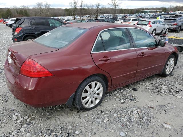 1HGCM56776A065189 - 2006 HONDA ACCORD EX RED photo 3