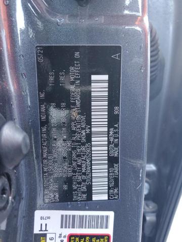 5TDGZRAHXMS529035 - 2021 TOYOTA HIGHLANDER XLE GRAY photo 13