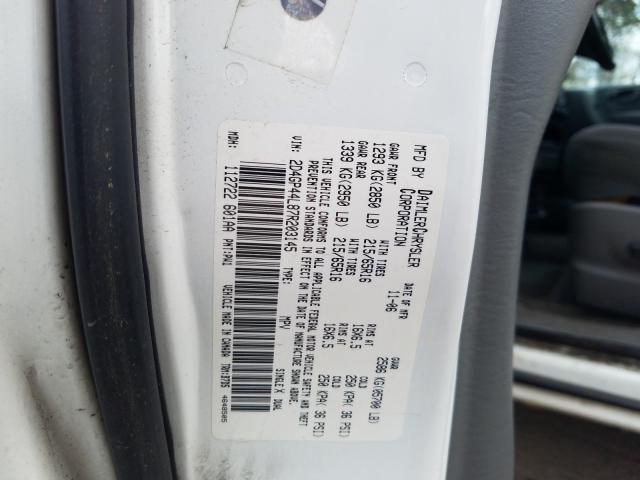 2D4GP44L87R203145 - 2007 DODGE GRAND CARAVAN SXT  photo 10