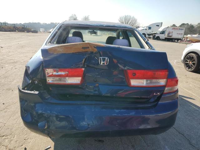 1HGCM56344A040020 - 2004 HONDA ACCORD LX BLUE photo 6