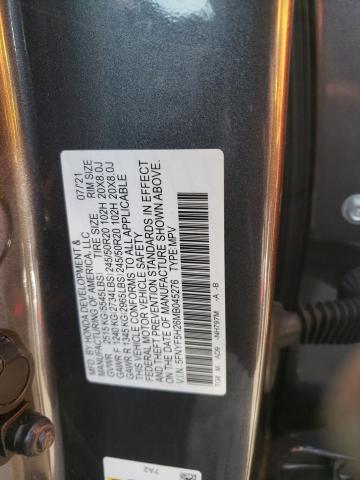 5FNYF5H26MB045276 - 2021 HONDA PILOT SE GRAY photo 13