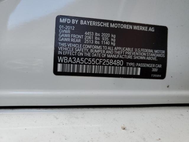 WBA3A5C55CF258480 - 2012 BMW 328 I WHITE photo 12