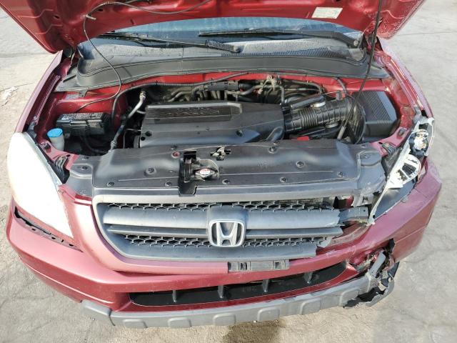 2HKYF18653H501666 - 2003 HONDA PILOT EXL MAROON photo 11