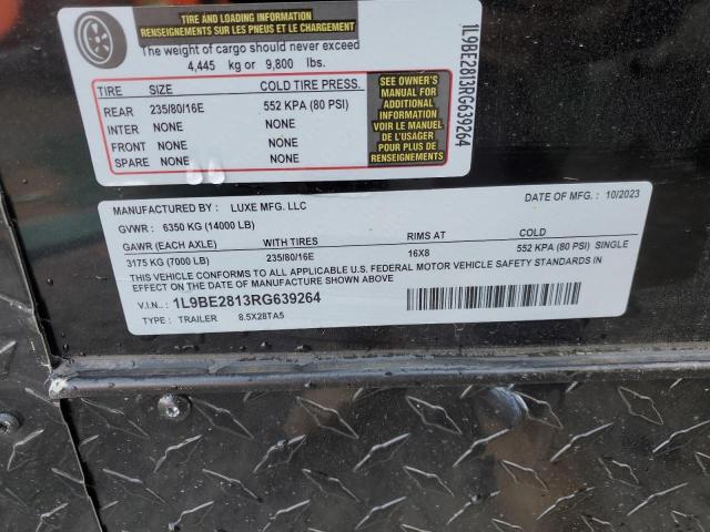 1L9BE2813RG639264 - 2024 UTILITY TRAILER BLACK photo 10