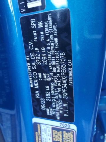 3KPF54AD2PE657078 - 2023 KIA FORTE GT LINE BLUE photo 12