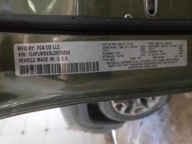 1C4PJMBX8LD636854 - 2020 JEEP CHEROKEE TRAILHAWK GREEN photo 13