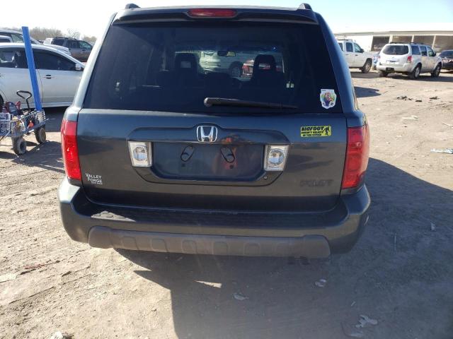 5FNYF18405B035192 - 2005 HONDA PILOT EX BLUE photo 6