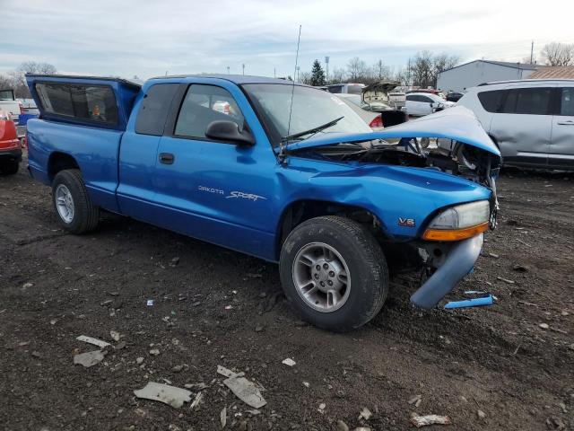 1B7GL22XXYS577601 - 2000 DODGE DAKOTA BLUE photo 4