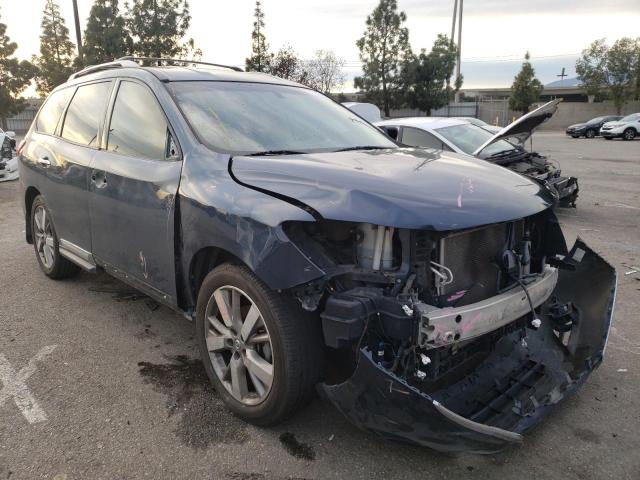 5N1AR2MN5EC608755 - 2014 NISSAN PATHFINDER S BLUE photo 4