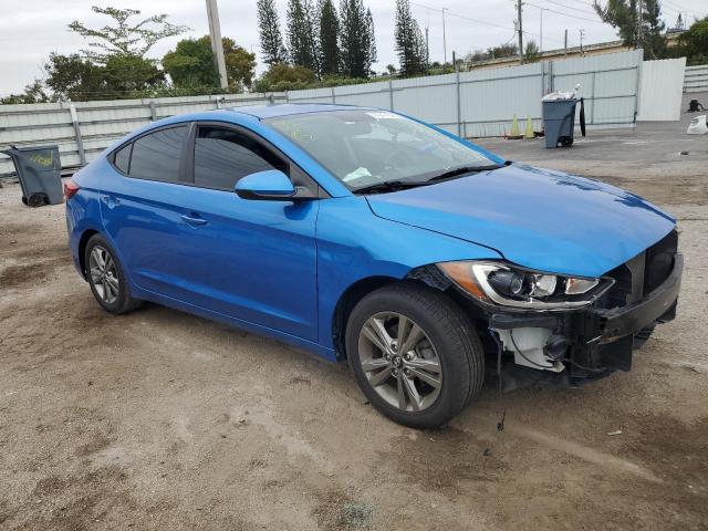 KMHD84LFXHU178421 - 2017 HYUNDAI ELANTRA SE BLUE photo 4