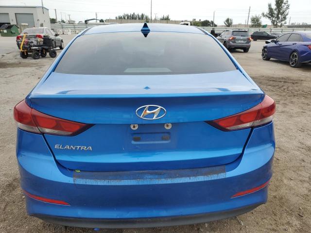 KMHD84LFXHU178421 - 2017 HYUNDAI ELANTRA SE BLUE photo 6