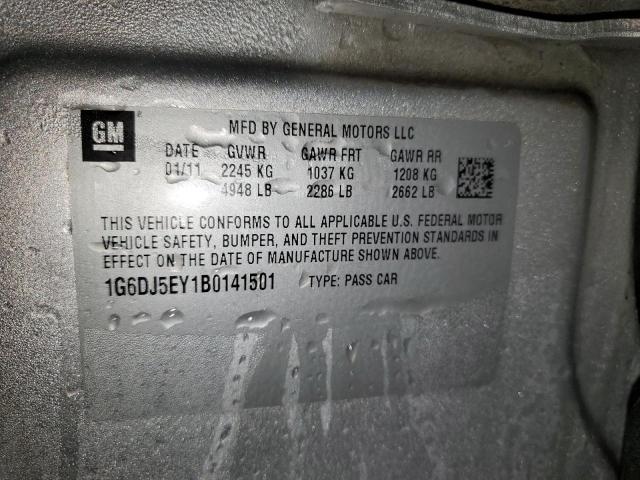 1G6DJ5EY1B0141501 - 2011 CADILLAC CTS PERFORMANCE COLLECTION SILVER photo 12